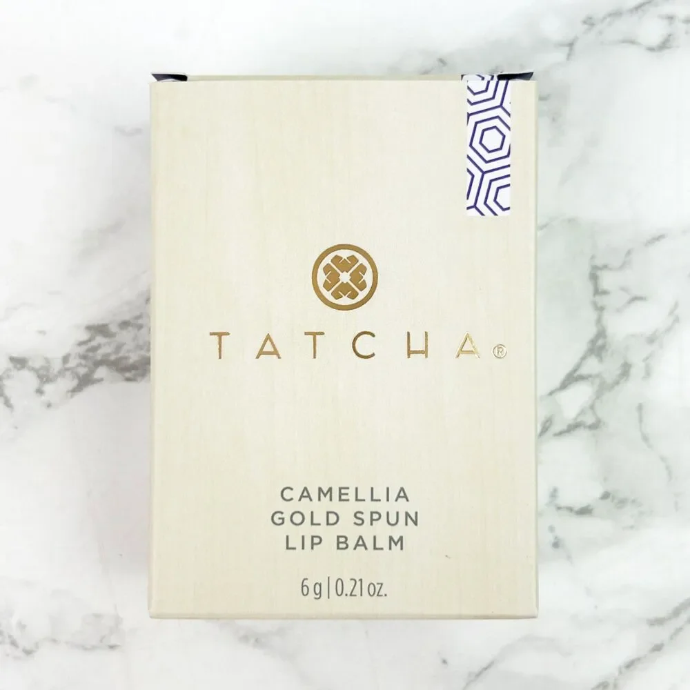 NIB Tatcha Camellia Gold Spun Moisturizing Lip Balm